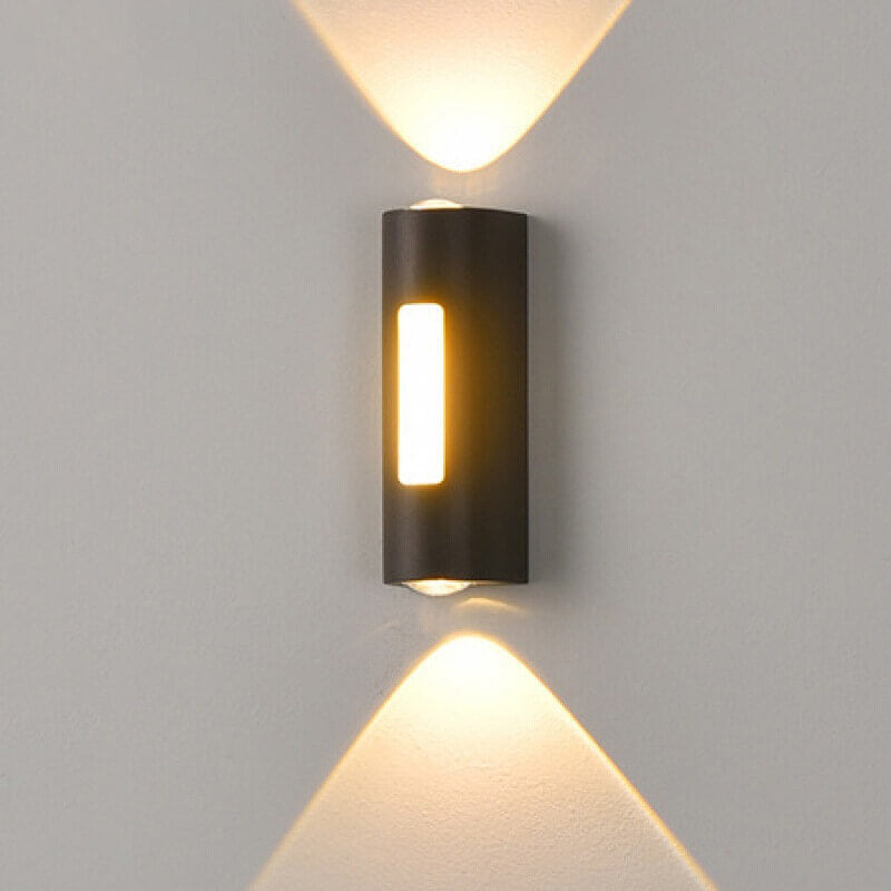 Lámpara de pared exterior cilíndrica LED minimalista moderna