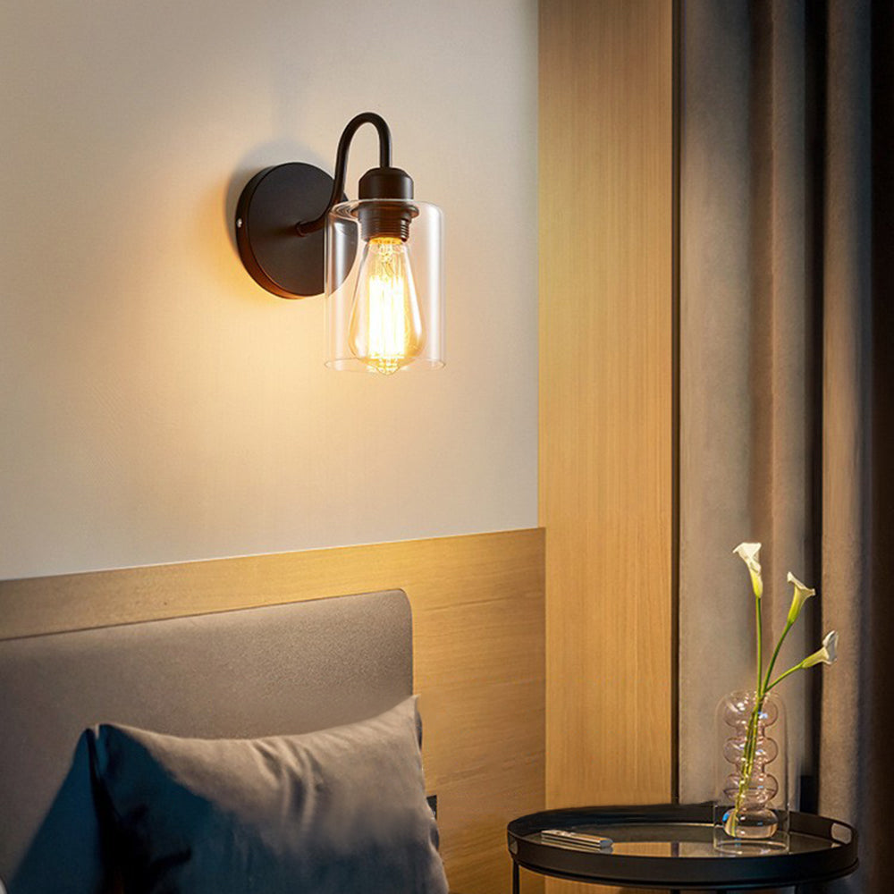 Marit - Lámpara de Pared LED Retro Negra