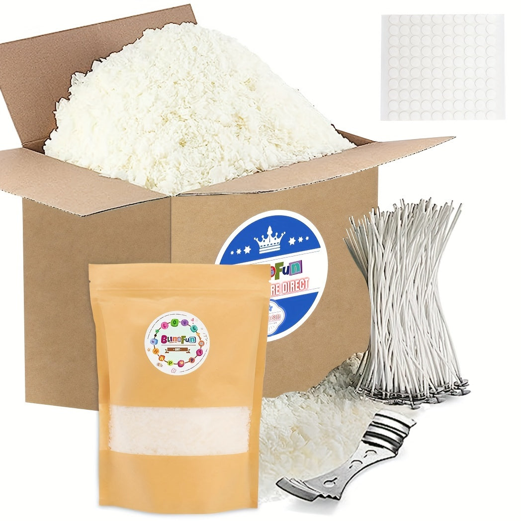 Set per la creazione di candele di soia – 453,59g/907,18g di cera di soia naturale, inclusi stoppini di cotone, pentolino per sciogliere e accessori