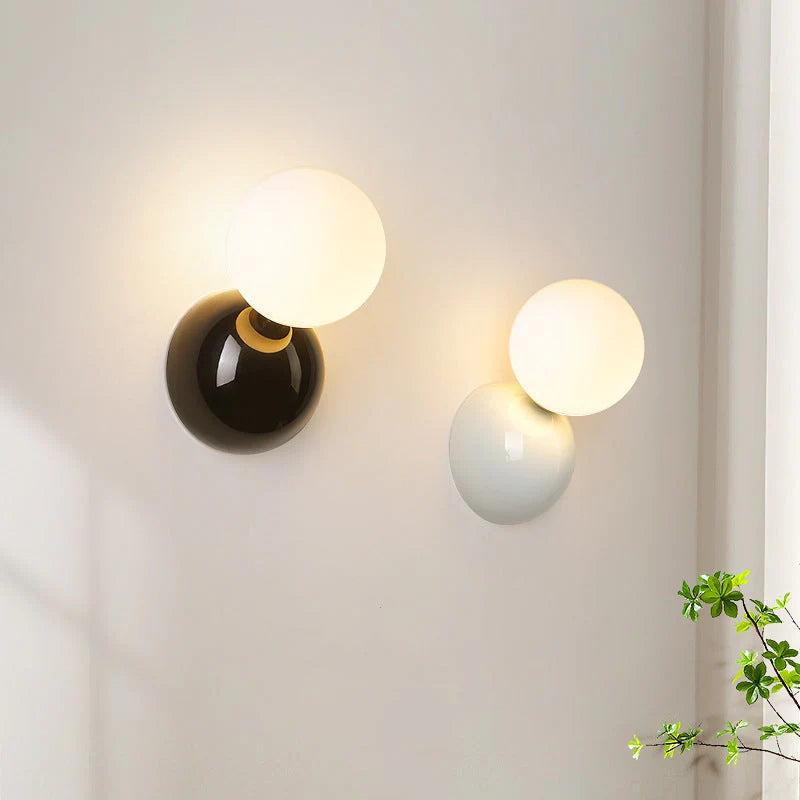 Nova Modern LED Indoor Wall Lamp Black/White Metal Living Room