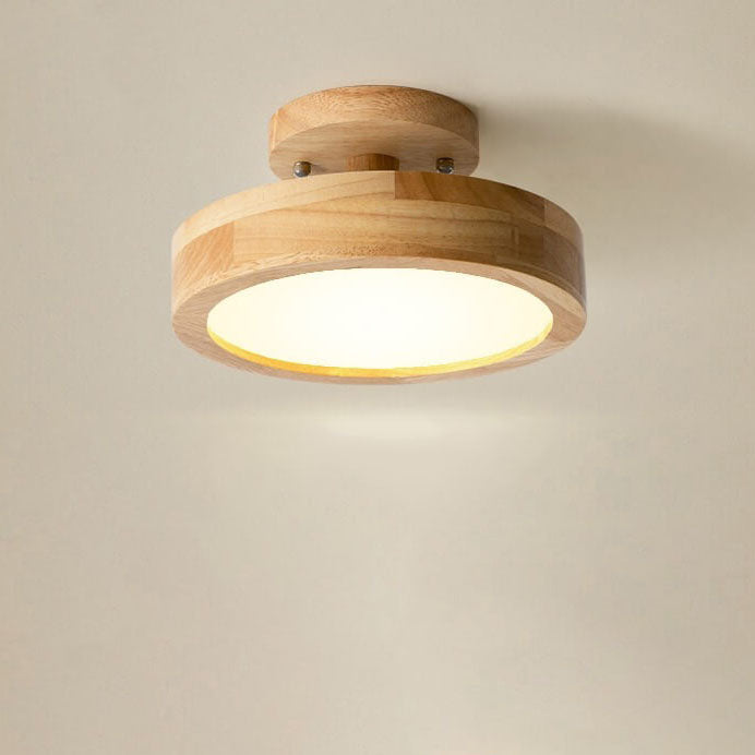 Scandinavian Style Round LED Semi-Recessed Ceiling Lamp