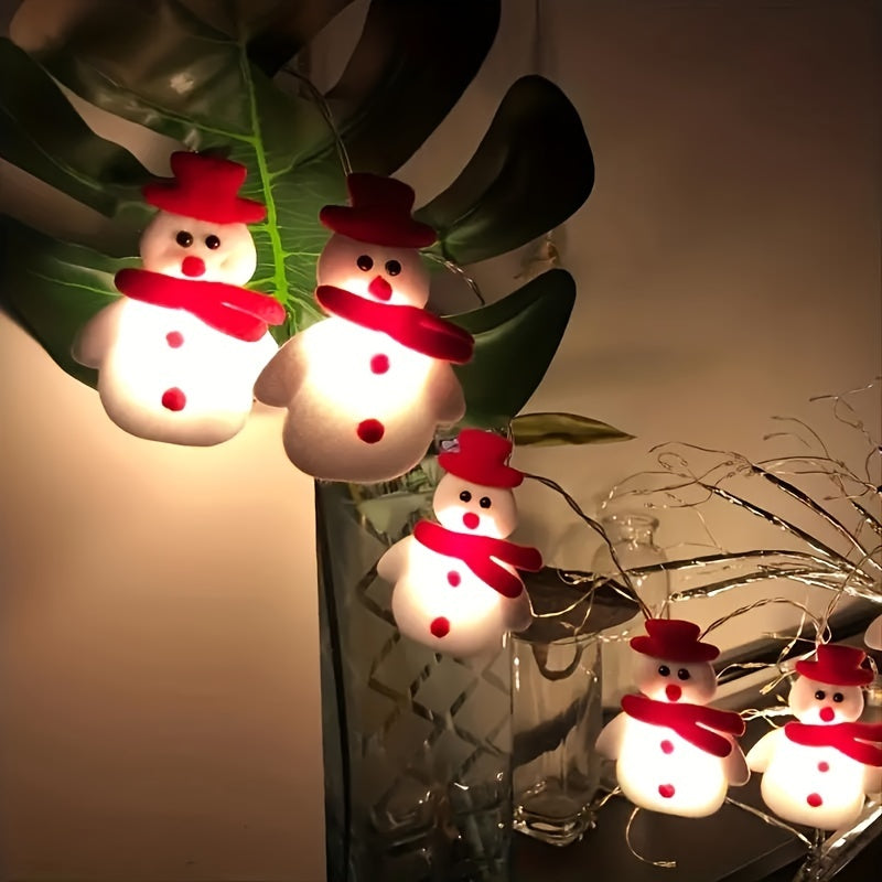 SnowGlow - LED Plush Snowman Light Garland 1.5 Meter