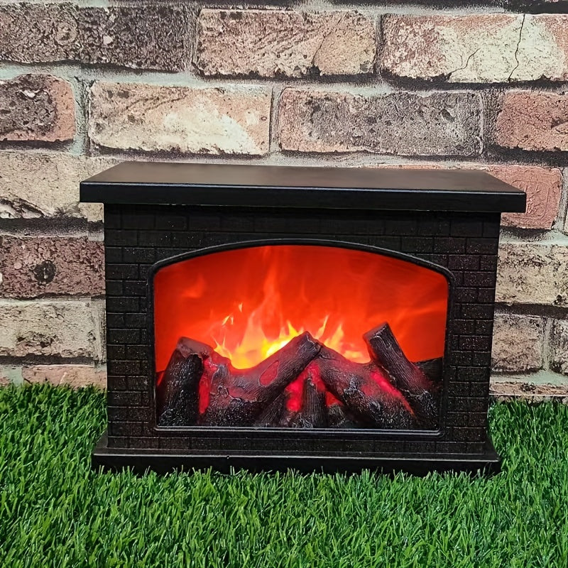 FlameGlow - Simulador de Lareira com Luz de Carvão Retro Decoração para Interior e Jardim