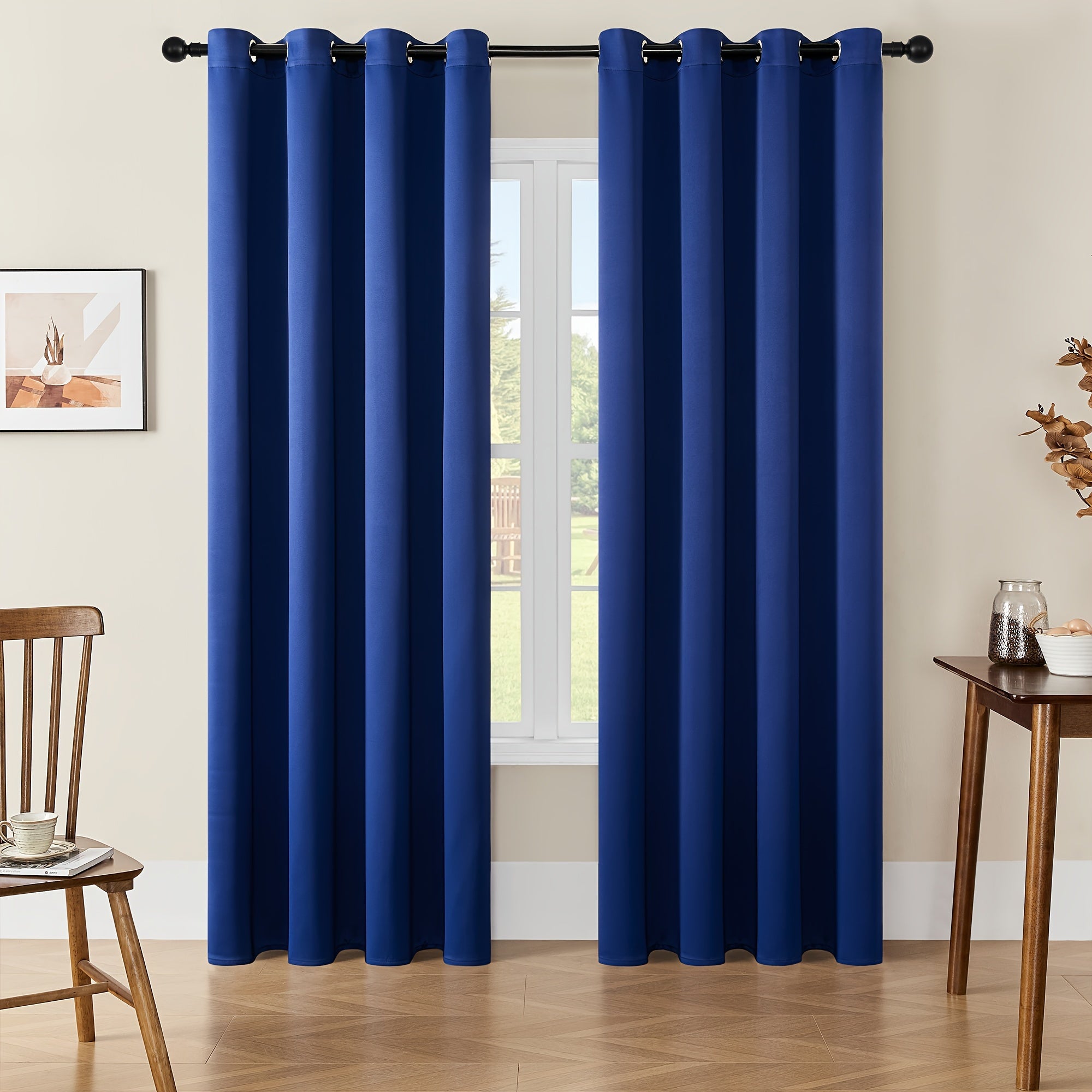 Tende Oscuranti - 2 Pezzi Tende Moderne in Poliestere con Isolamento Termico e Anelli