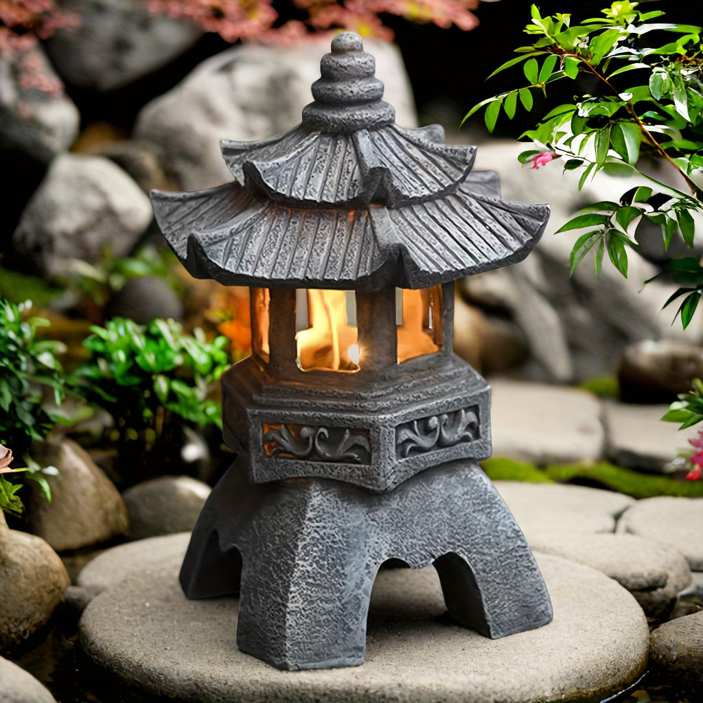 LumiLight - Solar Energy Pagoda Lantern Statue, Zen Decoration