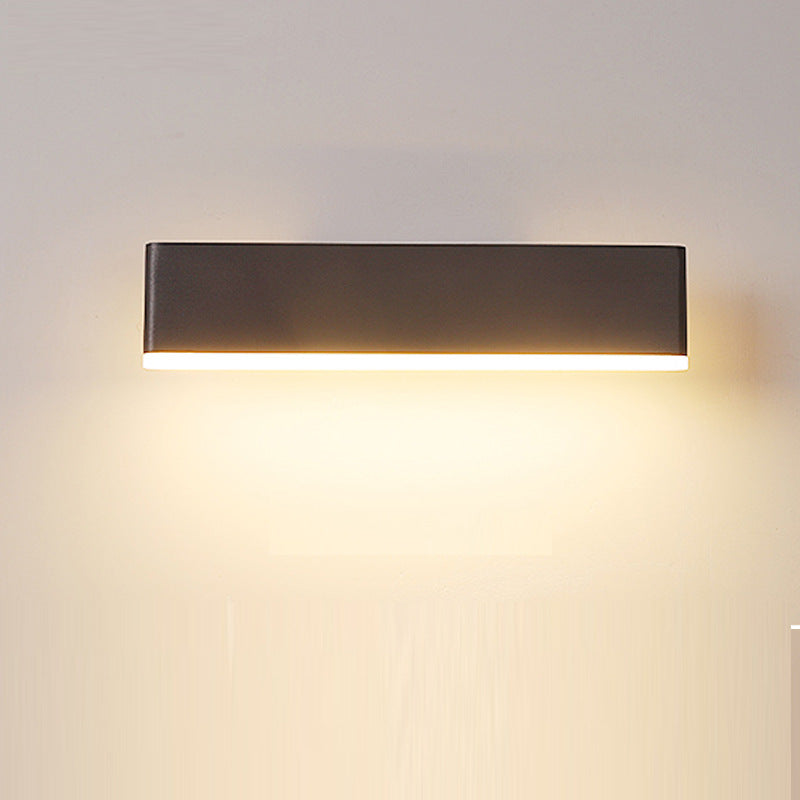 Lámpara de pared LED minimalista Aqsa - Negro/Oro/Marrón, Dormitorio, Metal