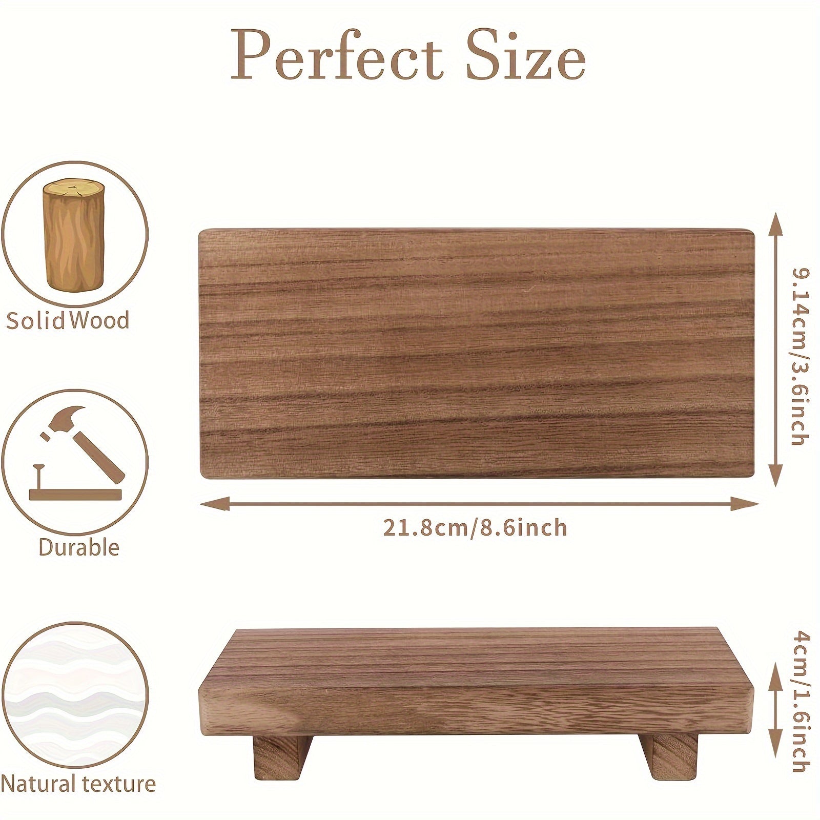 Tabuleiro de Madeira - Gaveta Rústica de Madeira para Casa de Banho & Decoração de Quinta