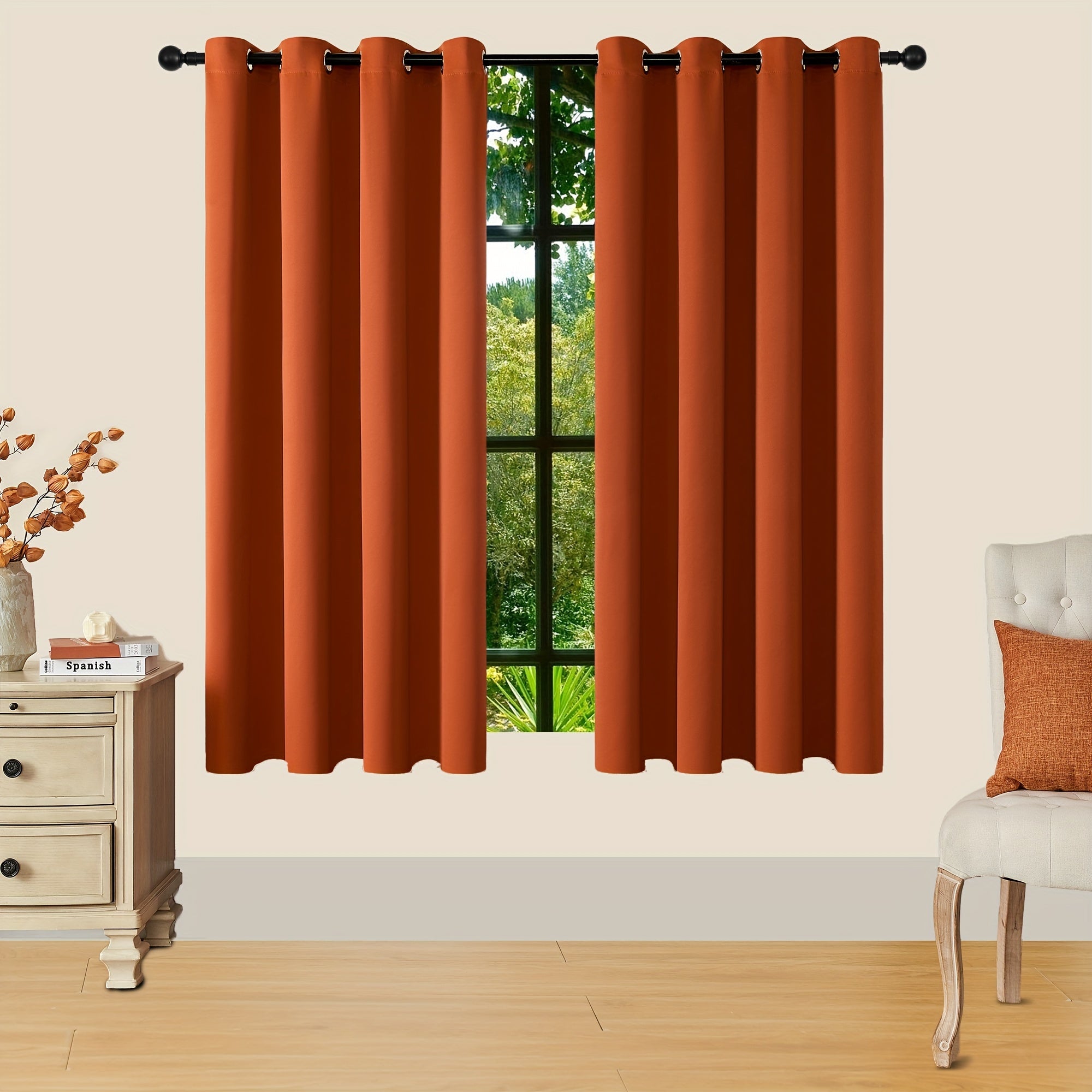 Tende Oscuranti - 2 Pezzi Tende Moderne in Poliestere con Isolamento Termico e Anelli