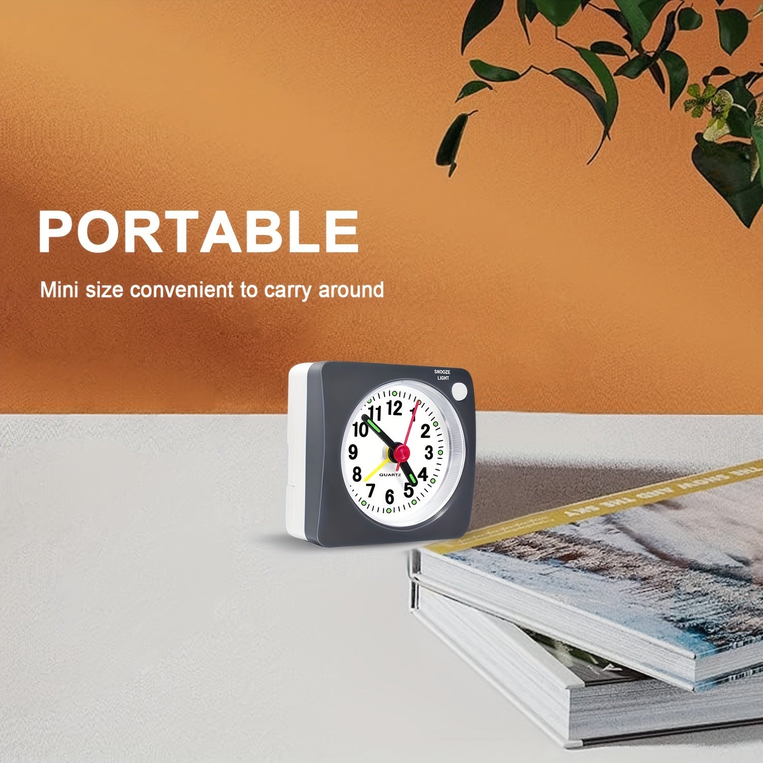 TravelSquare - Compacte Reisklok met Snooze en Nachtlampje