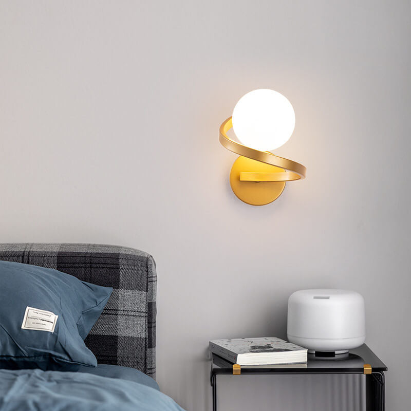 Lámpara de pared LED curva minimalista moderna con 1 luz