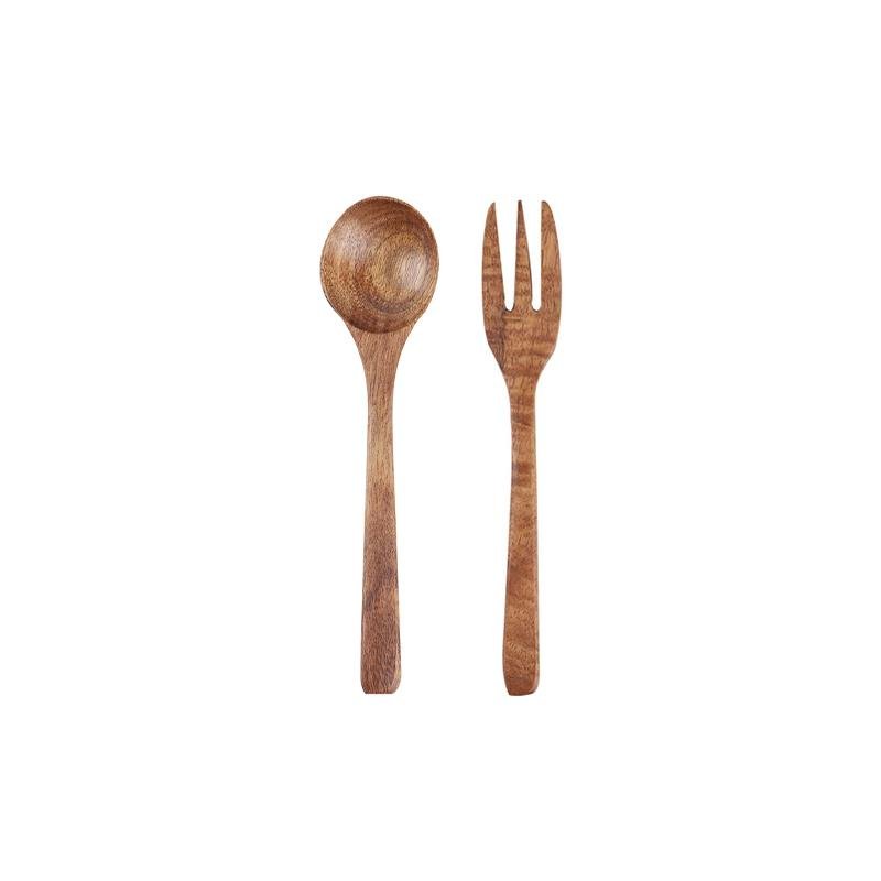 Set de 2 piezas de cucharas y tenedores de cocina Burlywood