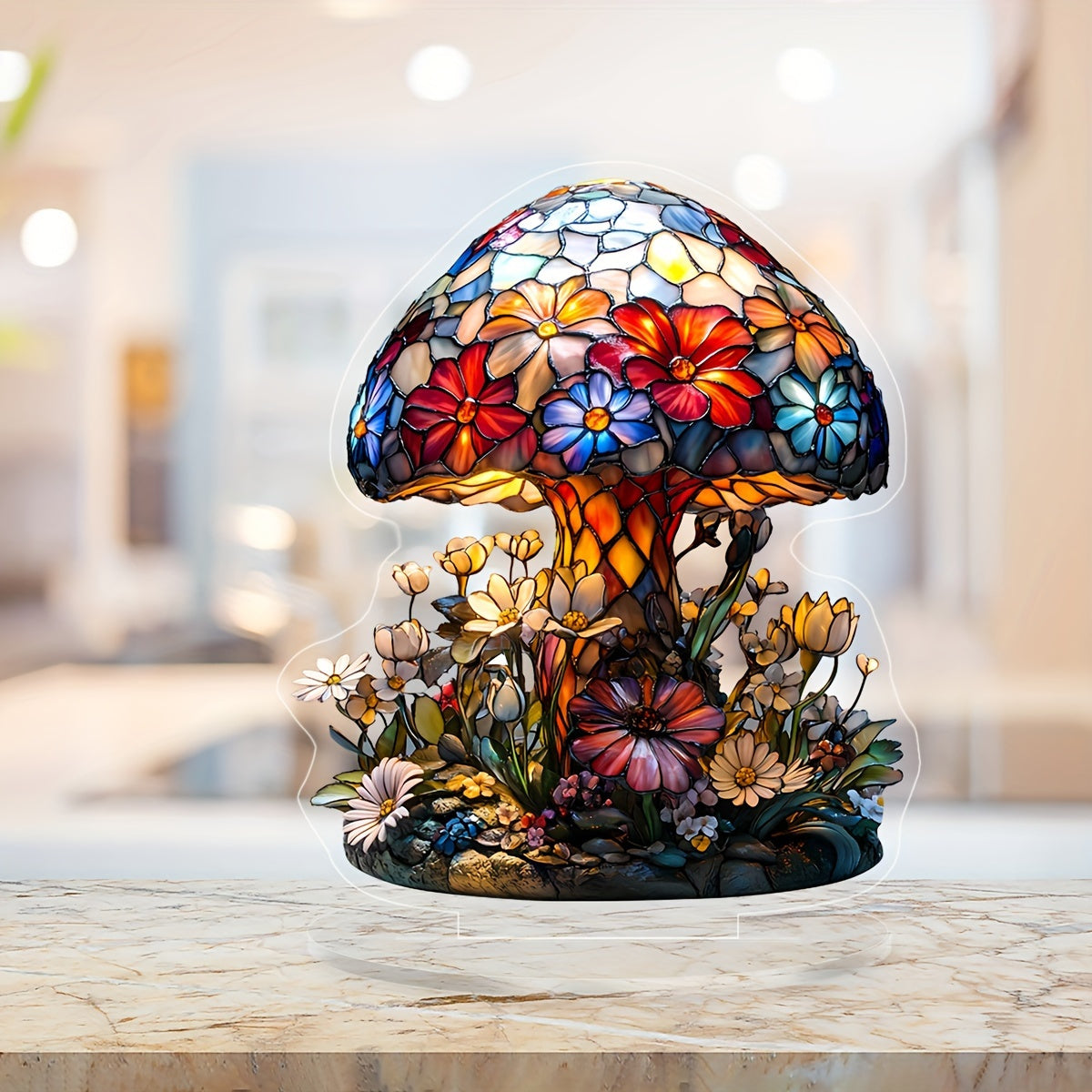 DecoLicht - Lámpara de mesa de acrílico seta Art Deco