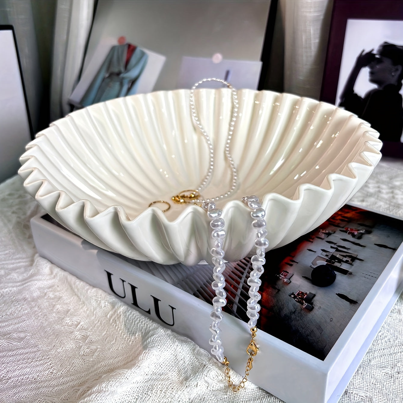 NordicBowl - Ciotola Vintage Bianca in Porcellana per Decorazione e Conservazione