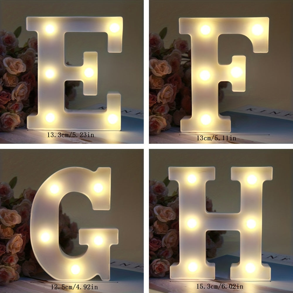 AlphaGlow - Lámpara de letra decorativa LED con alimentación por batería