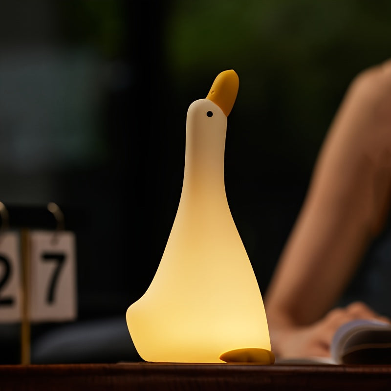 DreamDuck - Lámpara nocturna de silicona con sensor táctil recargable por USB y 3 niveles de brillo