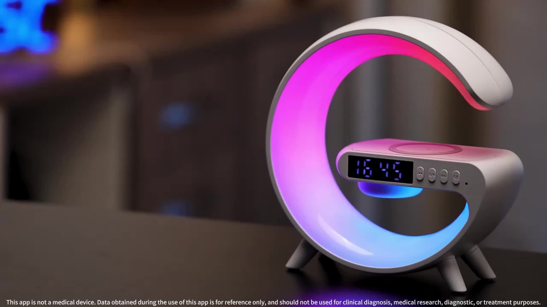 SlimLamp - Draadloos Opladen Tafellamp met Wekker en Slaaphulp