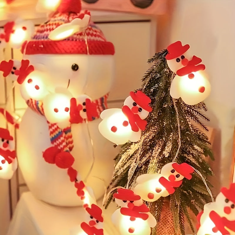 SnowGlow - LED Plush Snowman Light Garland 1.5 Meter