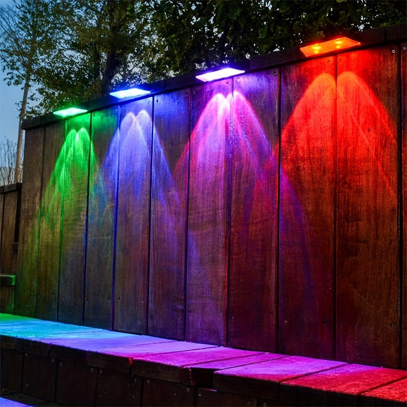 SolarShine - 2 Pieces Solar Wall Lamps with Color Change and Warm Light