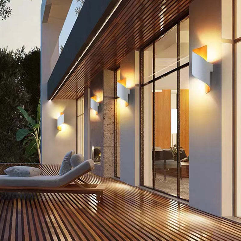 Lámpara de pared LED moderna Orr, espiral, interior, blanco/negro, metal