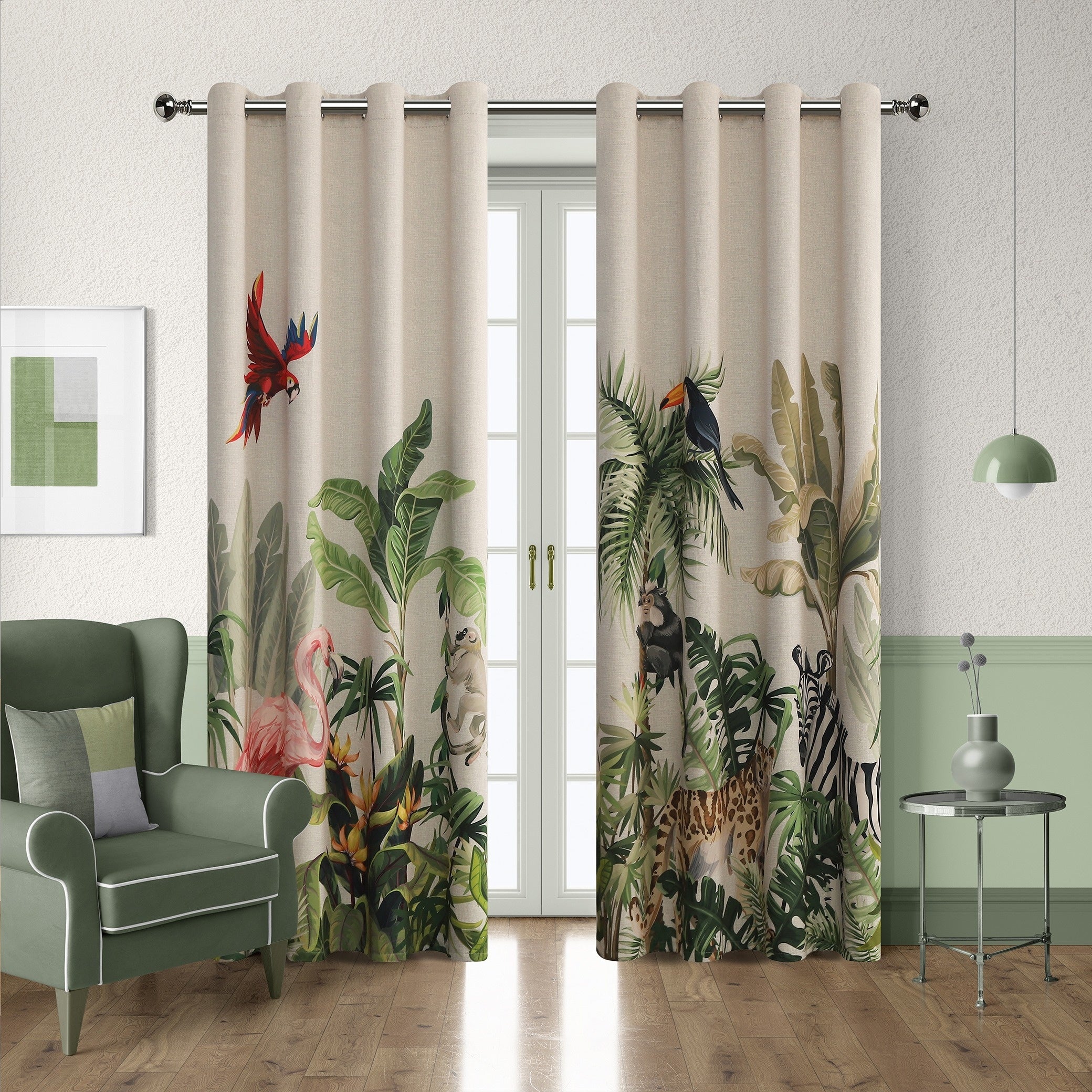 Tende Oscuranti Rainforest - 2 Pezzi Stampati per Camere da Letto, Soggiorni e Uffici