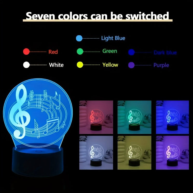 MuziekLicht - Lámpara de mesa acrílica moderna con control táctil y conexión USB