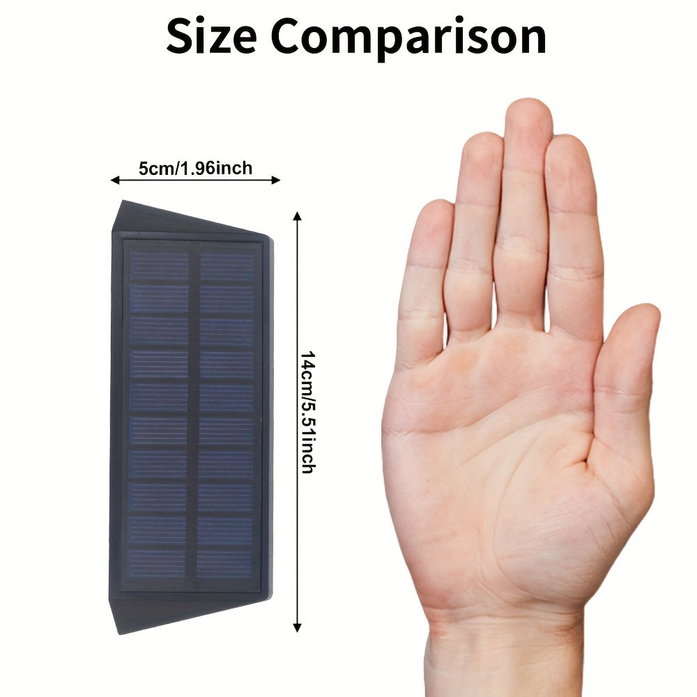 SolarShine - 2 Pieces Solar Wall Lamps with Color Change and Warm Light