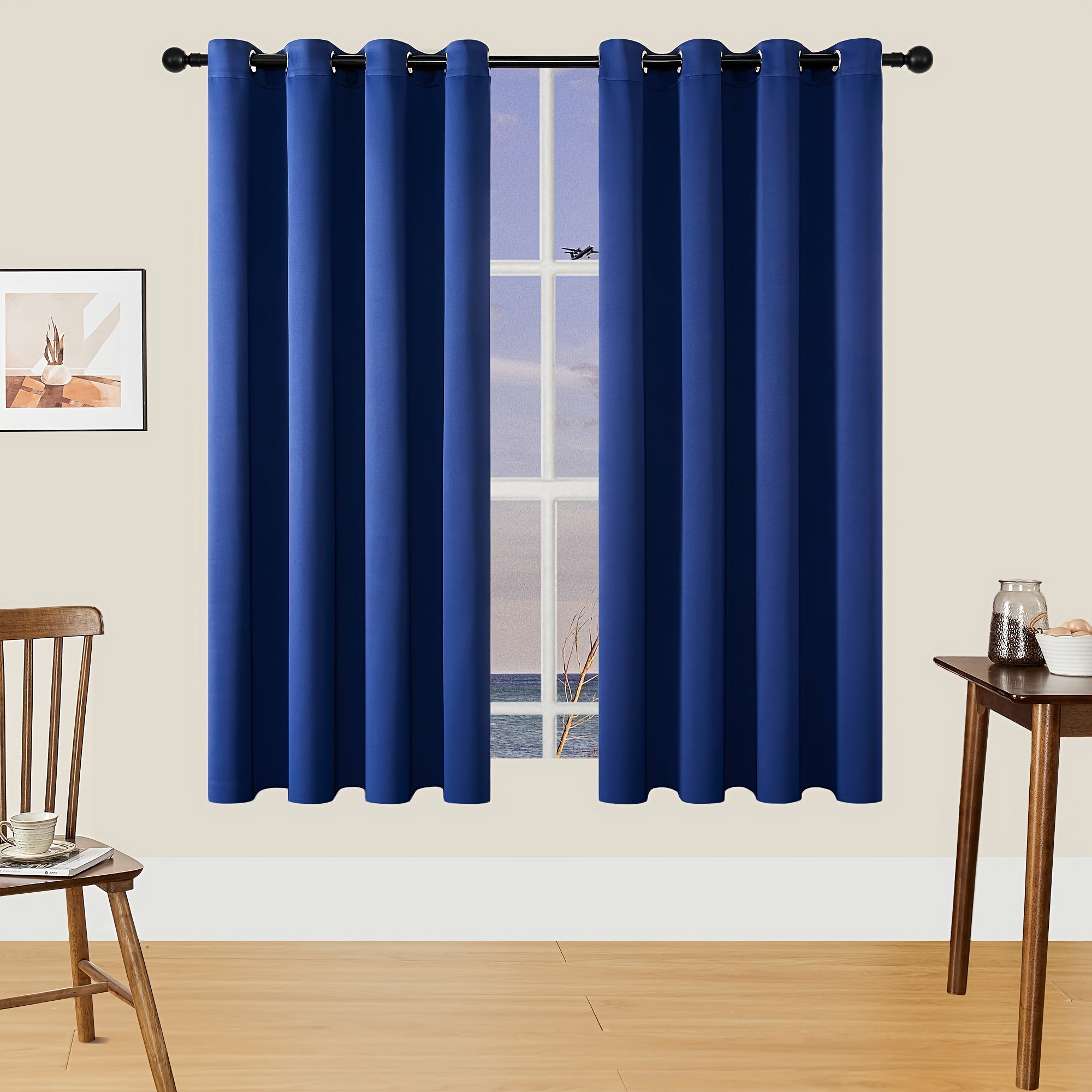 Tende Oscuranti - 2 Pezzi Tende Moderne in Poliestere con Isolamento Termico e Anelli