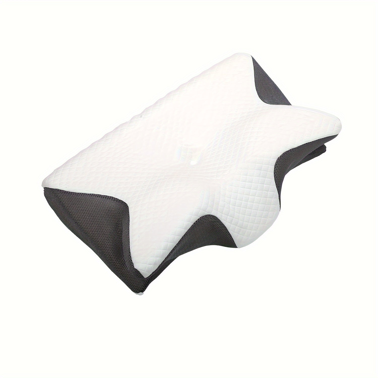 Cuscino Cervicale in Memory Foam - Cuscino Contorno Ergonomico 2-in-1 per Dormienti su Lato, Schiena e Pancia