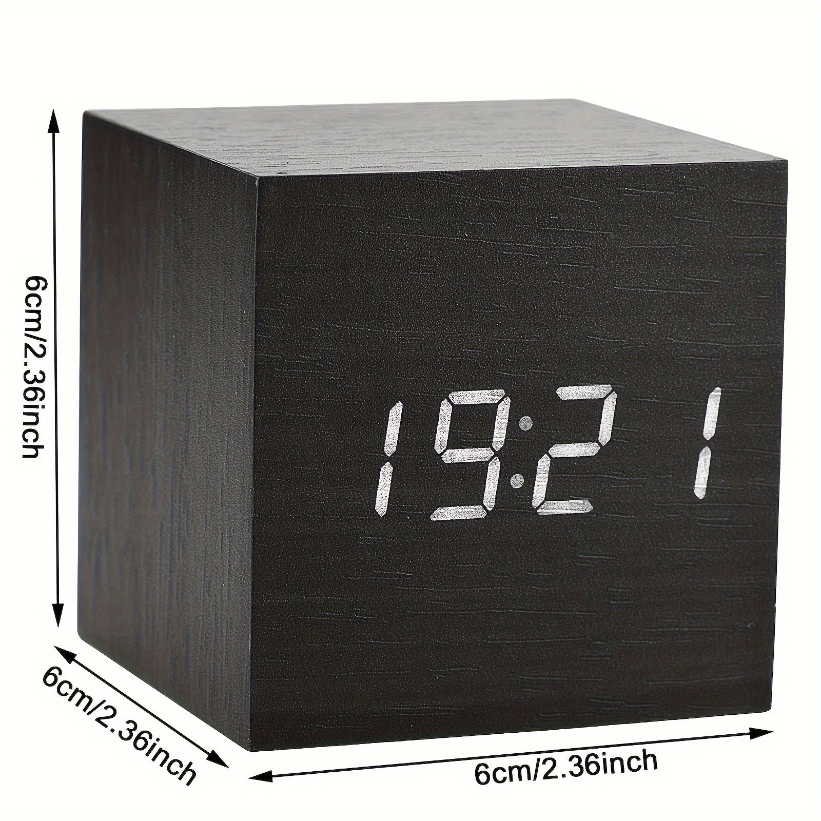 WoodTime - Houten Wekker met LED Display