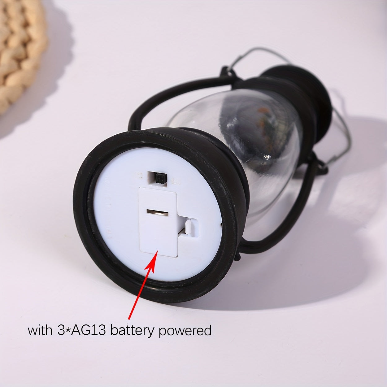 VintageGlow - Candeeiro de Mesa LED Estilo Querosene com Chama Amarela