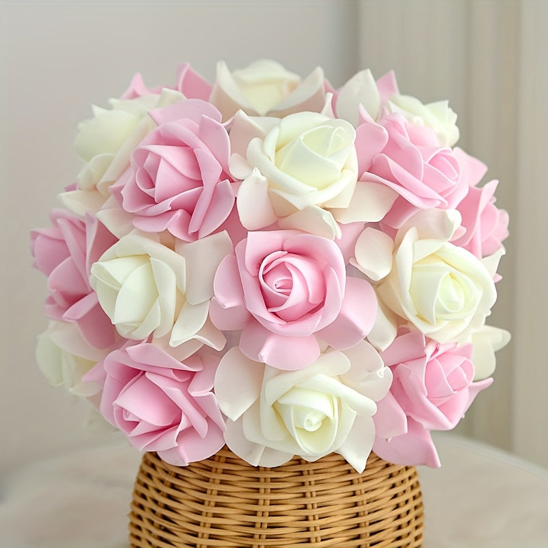 FloraGlow - Art Deco USB Rose Table Lamp with Polished Base and Bulb