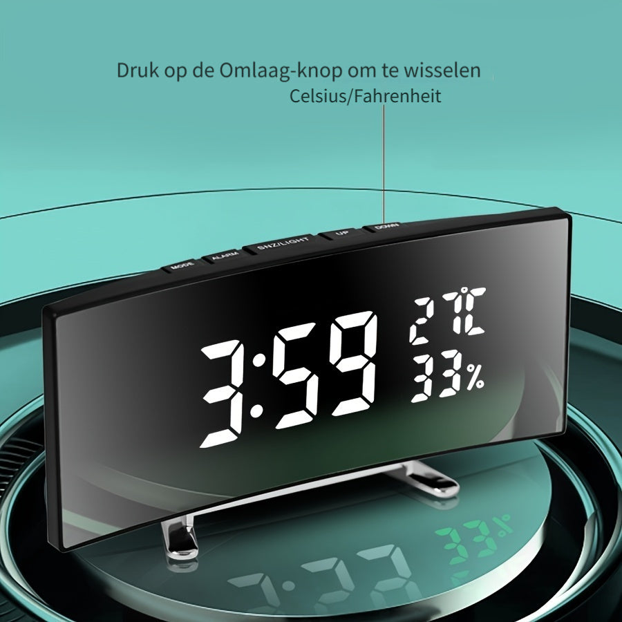 SmartClock - Multifunctionele LED Wekker met Temperatuurweergave en USB-Voeding