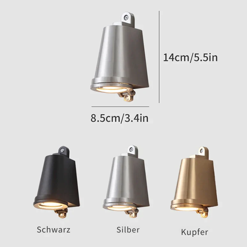 LumiGlow - Modern Aluminum LED Wall Lamp for Outdoor Use, Weatherproof & Energy Efficient