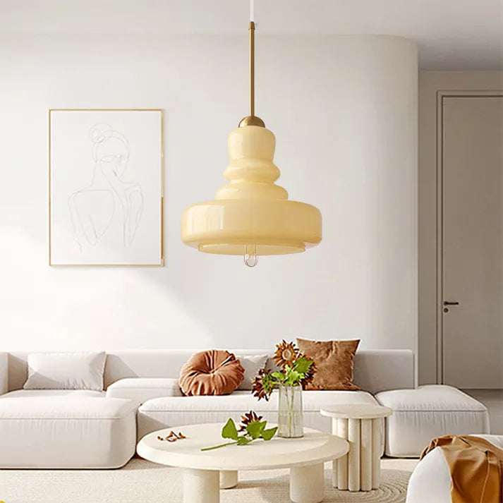 GlassElegance - Lampada a Sospensione in Vetro Elegante per Soggiorno e Cucina