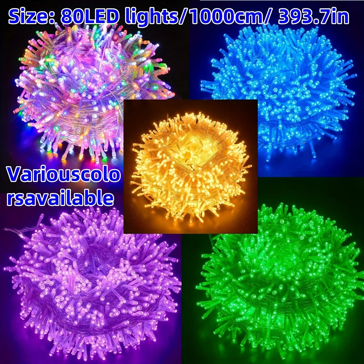 LuxeGlow - Festive LED String Lights 10m, Multi-Color