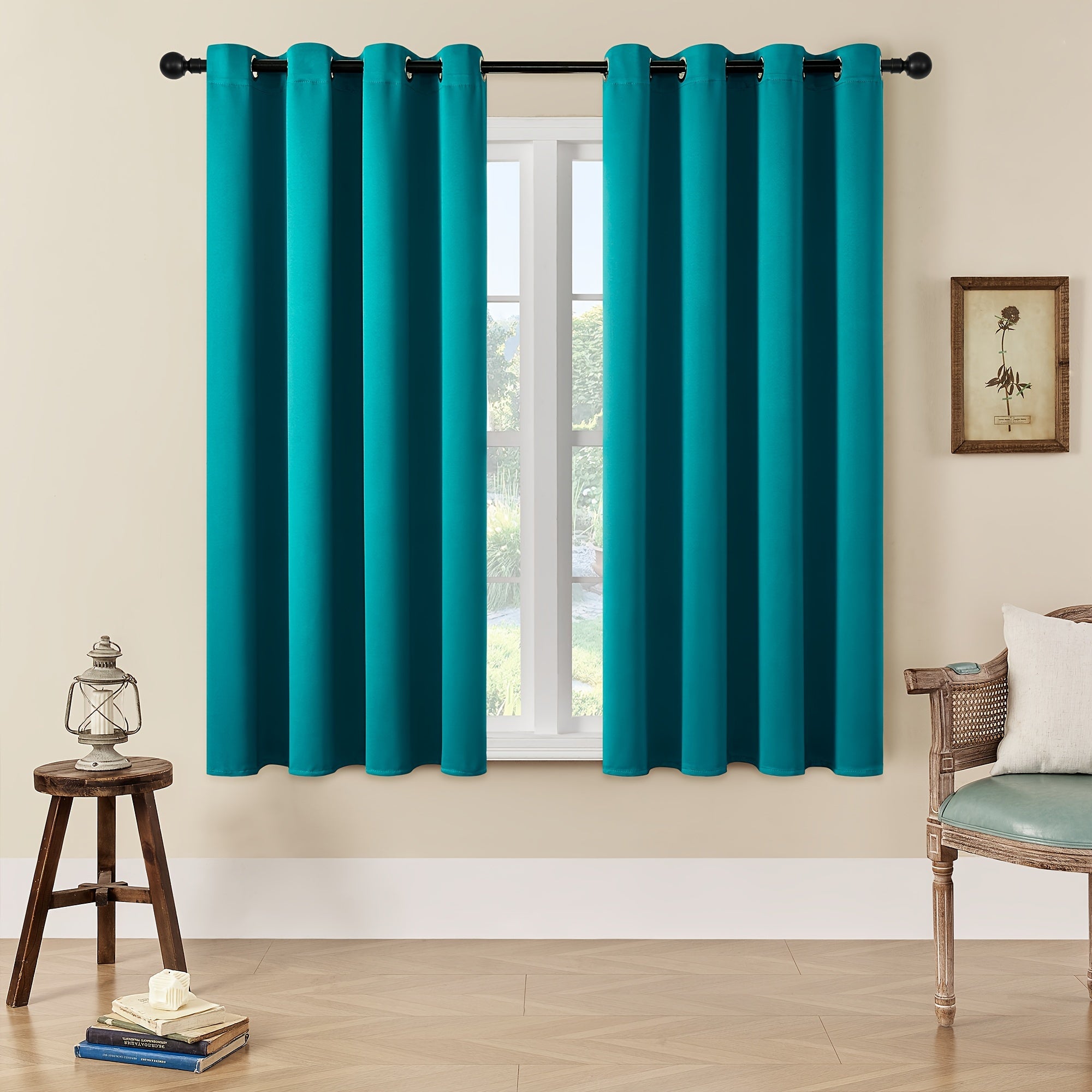 Tende Oscuranti - 2 Pezzi Tende Moderne in Poliestere con Isolamento Termico e Anelli