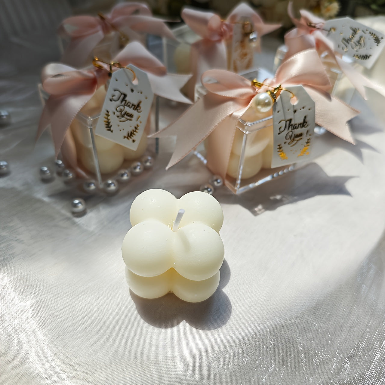 Candele Profumate Fresia (10/20 pezzi) - Perfette per Matrimoni, Baby Shower e Decorazioni per la Casa