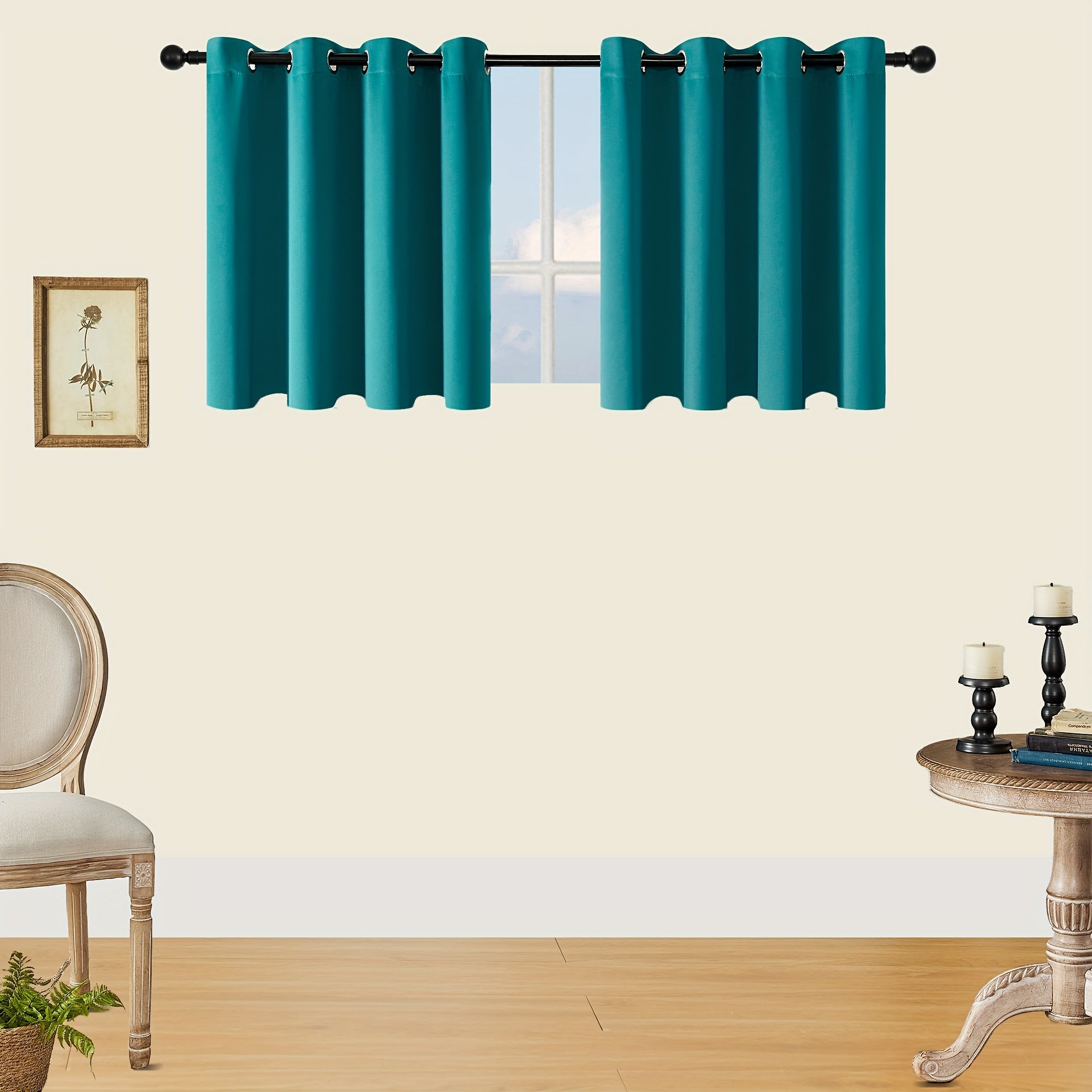 Tende Oscuranti - 2 Pezzi Tende Moderne in Poliestere con Isolamento Termico e Anelli