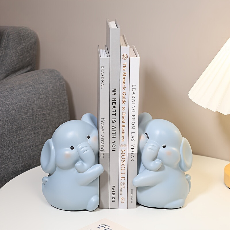 AnimalDecor - Set van Schattige Dieren Boekensteunen - Eend, Olifant, Panda