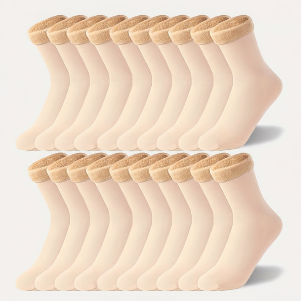 Socks Thermal Lined Warm Nylon Winter Socks Daily Use