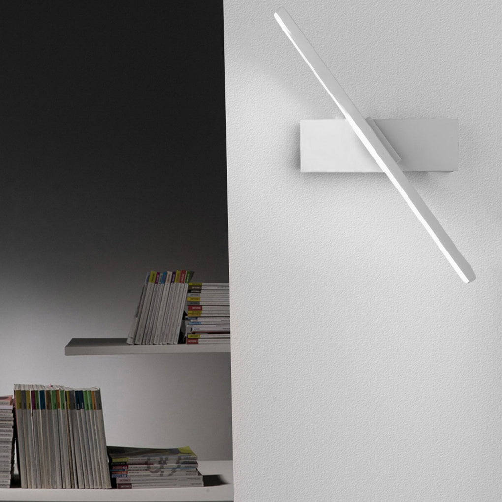 Lámpara de pared moderna con tira LED giratoria, aplique de pared iluminación