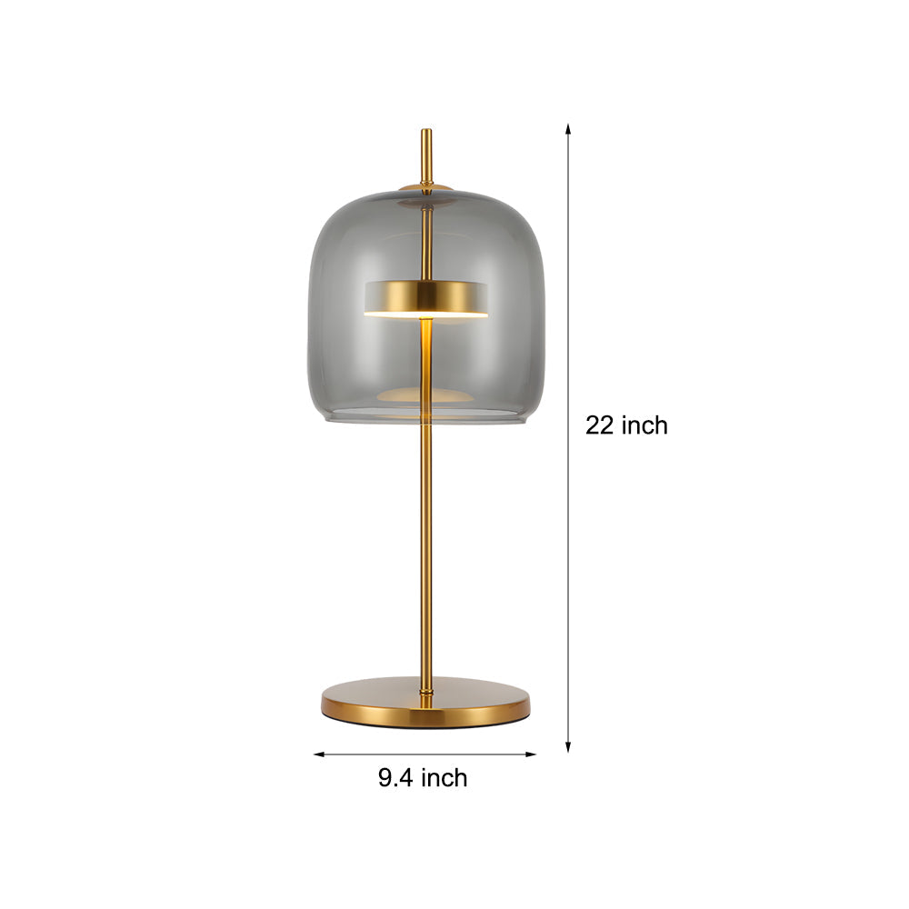 LumiLux - Lampada da Tavolo in Vetro Mistico per un'Atmosfera Calda