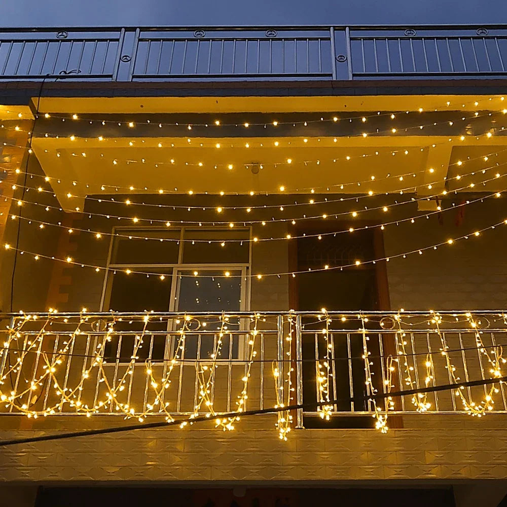 LumiCurtain - LED Curtain Lighting for Outdoors – Waterproof Ambient Lighting for Garden, Balcony & Terrace