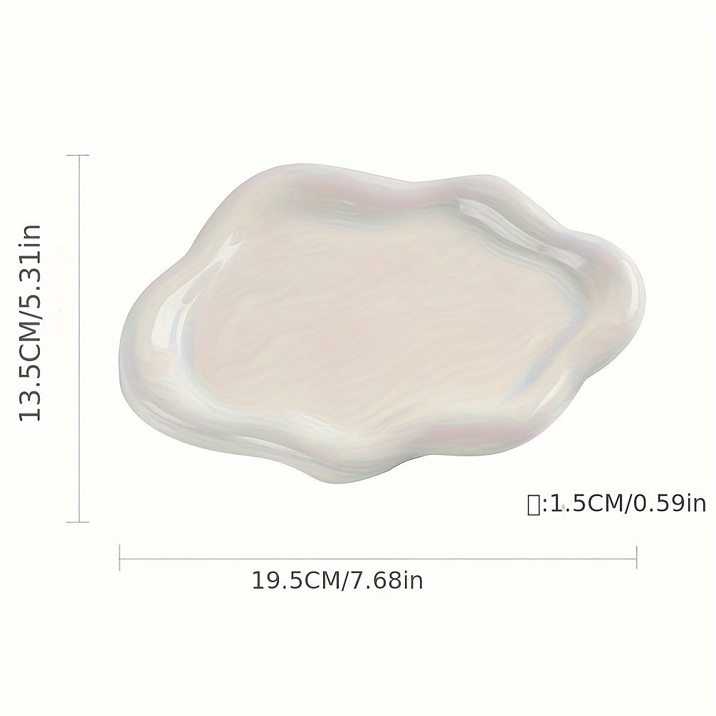 CloudDish - Grande Ciotola Decorativa in Ceramica a Forma di Nuvola | Per Collane, Orecchini e Occhiali