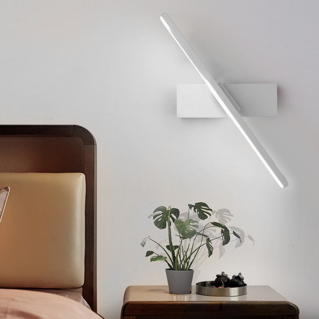 Lámpara de pared moderna con tira LED giratoria, aplique de pared iluminación