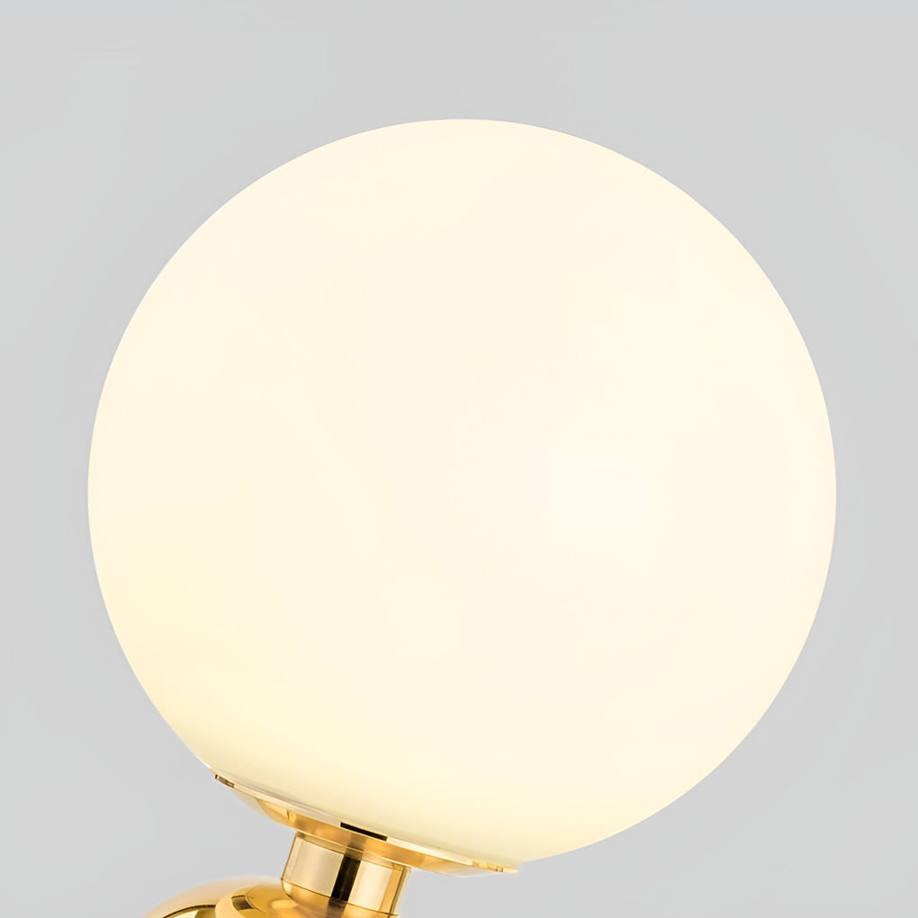 Lámpara de mesa de 1 luz con bolas sopladas a mano, electrochapada, estilo nórdico