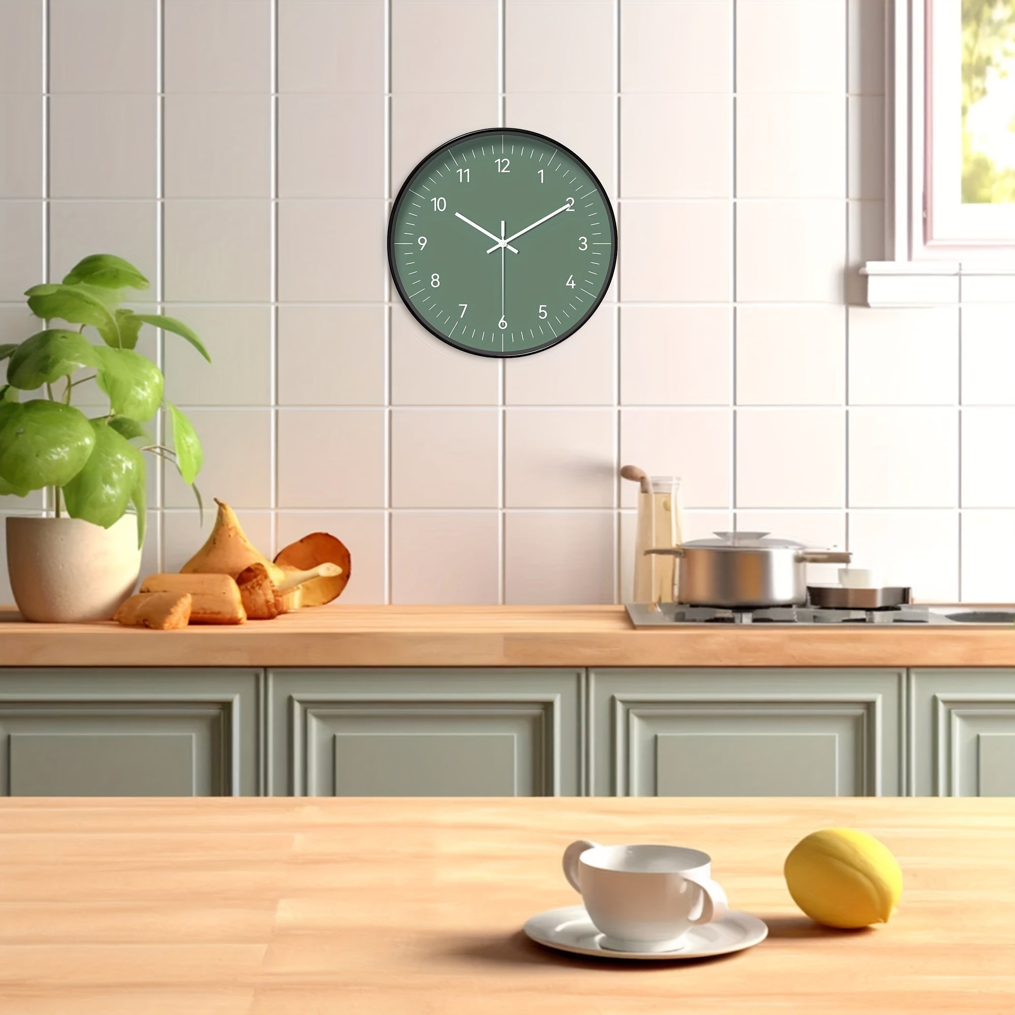 FantasyTime - Reloj de pared moderno silencioso, 20 cm