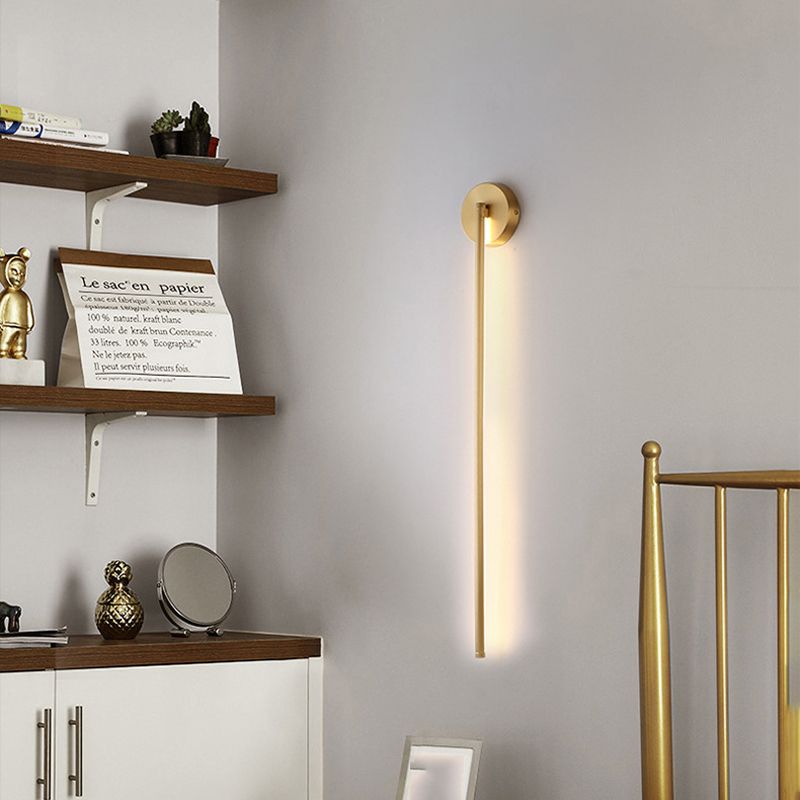 Elias Modern Linear LED Wall Light Gold, Indoor Use, Metal, Bathroom
