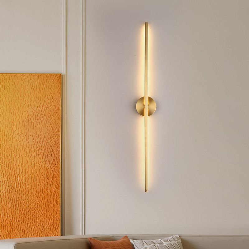 Elias Modern Linear LED Wall Light Gold, Indoor Use, Metal, Bathroom