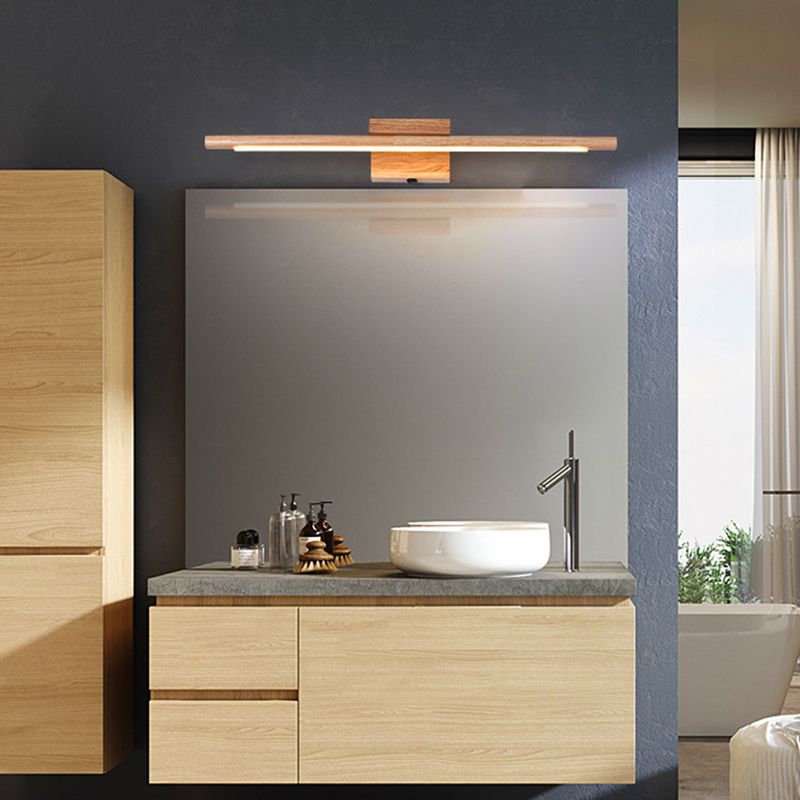 Lámpara de varilla LED moderna Ozawa, interior, baño, acrílico madera